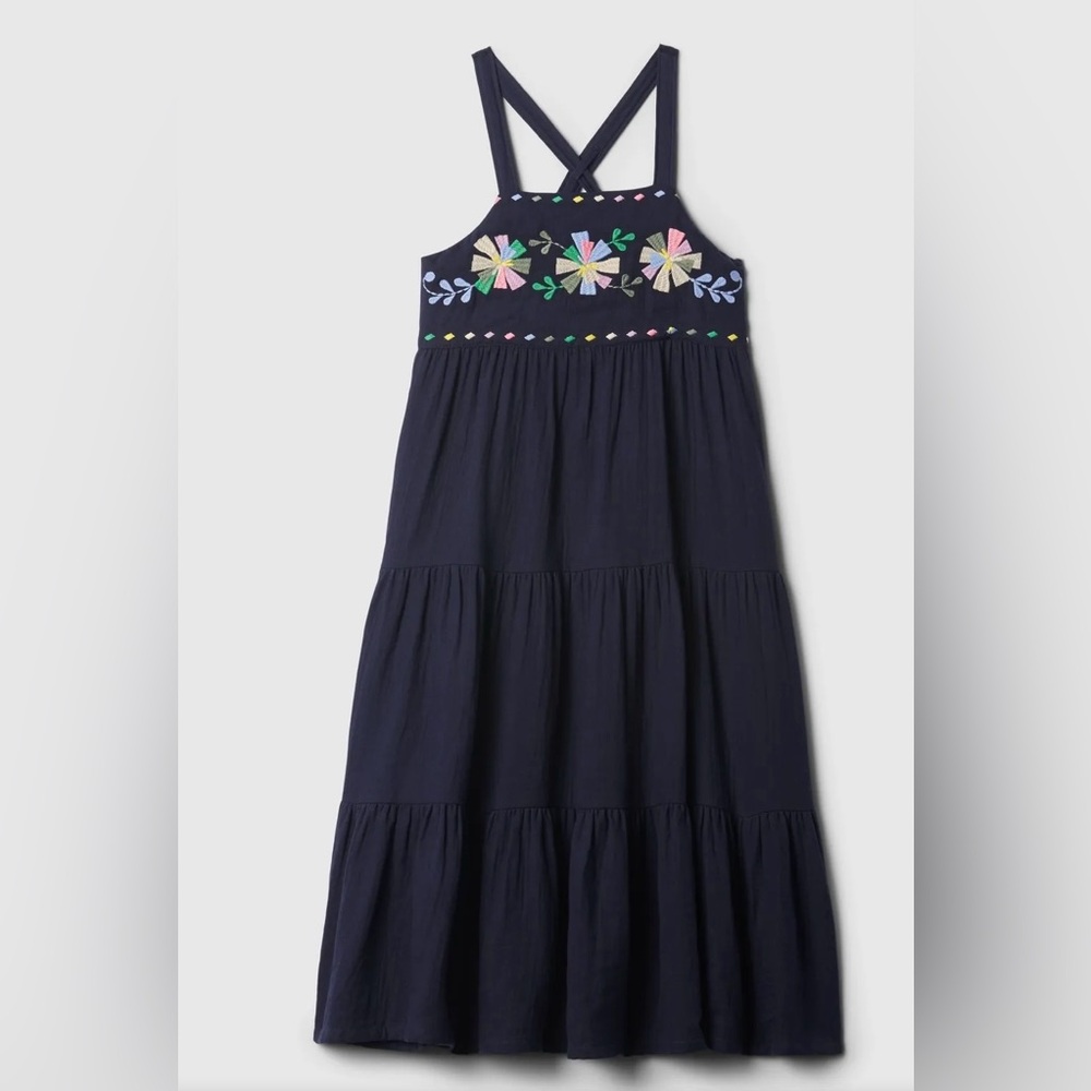 Gap Dress size XXL (14-16) Blue Embroidered Patterns NWT‎